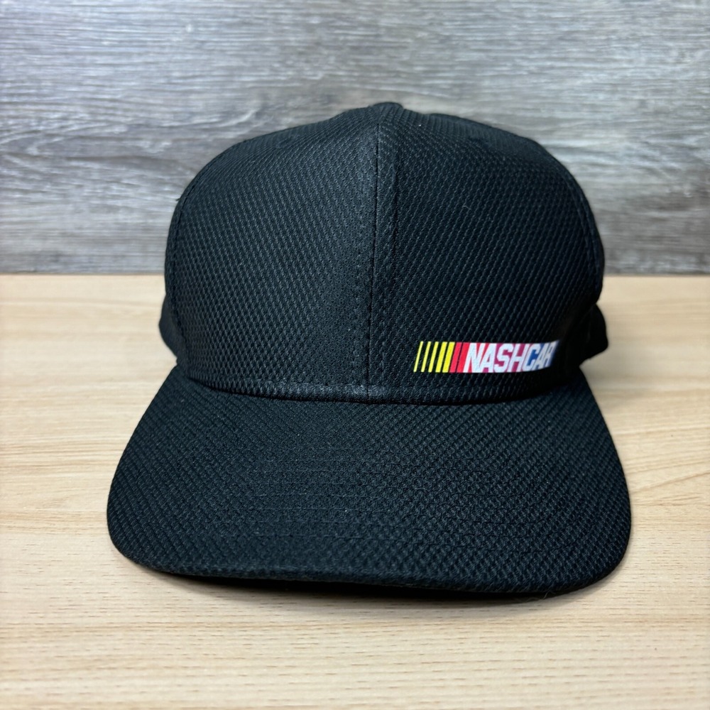 Nascar Hat Cap Strap Back Black Performance Race Car Racing
